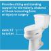 Carex Elongated Hinged Raised Toilet Seat - 3.5 Height, 300lb Capacity - Riser for Handicap Accessibility - Buy Online on GoSupps.com