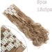 Ash & Dark Blond Ombre Clip-In Hair Extensions - 24 inch Curly Hairpiece (8 Pieces, 18 Clips) - Buy Online on GoSupps.com
