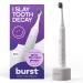 BURST Original Sonic Electric Toothbrush for Adults - Soft Bristle Toothbrush for Deep Clean Stain & Plaque Removal - 3 Sonic Toothbrush Modes: Teeth Whitening Sensitive Massage - White