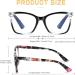 Areyeth Oversized Square Reading Glasses for Women - Blue Light Blocking Flexible Spring Hinge Multicolor & Black (1.0) - International Shipping Available - Buy Online on GoSupps.com