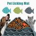 Fish-Shaped Cat Slow Feeder Bowl & Puzzle Mat - Anxiety Relief and Slow Eating for Small Dogs & Cats - Cat Treat Toy - 2 Pack - Buy Online on GoSupps.com