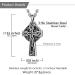 U7 Women s Cremation Urn Necklace - Celtic Knot Dog Feet Wing & Crucifix Designs | Stainless Steel Cylinder Pendant for Ashes - Buy Online on GoSupps.com