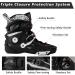 Adult 4 Wheel Speed Inline Roller Skates - High Performance Fitness Racing Skates - Black - Men 9-9.5/Women 9.5-10/26-26.5cm - Buy Online on GoSupps.com