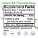High Potency Vitamin B1 (Thiamine) Drops - Vegan Alcohol-Free Liquid for Nervous System Health & Energy Boost - 1 Fl Oz - Buy Online on GoSupps.com