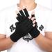 Sibba Arthritis Compression Gloves for Women Men - Fingerless Glove for RSI, Carpal Tunnel, Rheumatoid, Tendonitis - Black - Buy Online on GoSupps.com