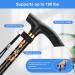 Supregear Folding Walking Stick - Adjustable & Lightweight Travel Cane for Elderly - Black Floral Design - Buy Online on GoSupps.com