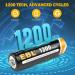 Buy EBL AA Rechargeable Batteries for Solar Lights - 1300mAh NiMH Long Lasting Performance Pack of 12 for Outdoor & Garden Use - Buy Online on GoSupps.com