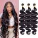 26 28 30 Inch Human Hair Bundles Body Wave 3 Bundles 100% Unprocessed Brazilian Hair Weave Bundles Body Wave Human Hair Bundles Natural Black Color 300G 26 28 30 body wave 3 bundles