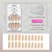 VOTACOS Long Coffin Press on Nails - Nude with Golden Design | False Nails for Women - Glossy Stick on Nails - Buy Online on GoSupps.com