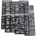 RUNRAYAY 12pcs Retro Theme Nail Stamping Plate Kit - Flower, Snake, Butterfly Patterns for Thanksgiving & Christmas Nail Design - DIY Print Manicure Salon - Buy Online on GoSupps.com