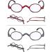 LUR Vintage Small Round Reading Glasses - 5 Pack Sunshine Readers (+2.50 Mix) for Stylish Eye Care - Buy Online on GoSupps.com
