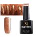 Bluesky GEL NAIL POLISH COPPER GOLD FINE GLITTER PLATINUM 26 Nail UV LED Soak Off 10ml (Requires Drying Under LED/UV Lamp)
