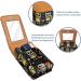Shop Stylish Leather Lipstick Case with Mirror - Mini Lip Gloss Organizer Animal Skull Pattern - Buy Online on GoSupps.com