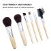 6pcs Mini Natural Bamboo Makeup Brushes Set with Travel Bag - Beige - Buy Online on GoSupps.com