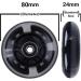 AOWISH 2-Pack 80mm LED Light Up Scooter Rear Wheels - Inline Skates Replacement Wheel with ABEC 9 Bearings for 3-Wheel Kick Scooters - Buy Online on GoSupps.com