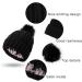 Women's Winter Beanie Hat - Thermal Knitted Warm Earflap Cap with Hairball Accent - Black - Buy Online on GoSupps.com
