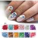 FEIlei 12 Grids 3D Nail Jewelry Nail Art Studs Shiny Diamond Crystal Gems Rhinestones - Buy Online on GoSupps.com