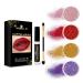 Eomsky glitter lips kit 4 colors diamond glitter lipstick metallic pearl lip gloss waterproof glitter lip kit with lip primer and brush