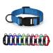 Audwud thick nylon neck band classic adjustable dog collar in several colors suitable for small medium and large dogs 4 sizes XS: 25-36 cm long beach blue
