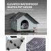 Toozey Weatherproof Heated Cat House with Pet Heating Pad - Indoor/Outdoor Shelter for Cats and Small Dogs - Buy Online on GoSupps.com