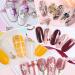 8PCS Nail Art Brushes Set - Nail Extension Gel & Builder Gel Brushes for DIY Manicure | FITDON - Buy Online on GoSupps.com