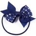 KOONY Baby Girls Navy Hair Bow Elastic Ties Ponytail Holders - 16pc Set - Buy Online on GoSupps.com