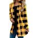 Long Shirt Outerwear Top Thin Warm Knitted Coat Women's Blouse V-Neck Shirt Tunic Long Women's Tunic Women's Shirt Casual Checked Shirt Women's Winter Chunky Knit Jacket C-yellow 5XL - Buy Online on GoSupps.com