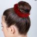 PROUSKY 2 Pieces Plush Faux Rabbit Fur Hair Ties Furling Pompoms Artificial Fur Hair Bobbles Elastic Hair Band Rope Wristband Ponytail Accessories (Wine red) - Buy Online on GoSupps.com
