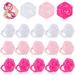 30 Pcs Compact Mirrors Bulk  Small Mini Rose Flower Plastic Makeup Mirror Handheld Pocket Foldable Bridal Wedding Party Favors for Women Girls Travel Supplies Valentine Day Classroom Gifts Bulk
