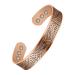 Jeracol Copper Magnetic Bracelets for Men Women 100% Solid Copper Magnetic Cuff Bangle with Powerful Magnets(Each 3500 Gauss) Brazaletes with Ajsust Tool&Jewelry Gift Box
