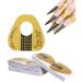 100 Pieces Nail Art Forms Sticker Nail Forms Extension Guide Self-adhesive Tips for Acrylic UV Gel Nail Art Horseshoe Shape