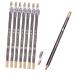 WOONEKY 8pcs Wooden Beauty Eyebrow Pencil Black Eyebrow Eyebrow Pencil Makeup Tool 1 count (Pack of 1) Coffee