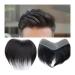 Men Toupee Men's Hairline Toupee 100% Real Human Hair Forehead Hairpiece V-Shape Male Toppee PU Thin Skin Natural Hairline Straight Hair Replacement System Men Hair Tropper (Color : 4cmx16cm Size 100% 4cmx16cm
