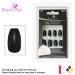 Bling Art Black Metallic Ballerina Coffin False Nails - 24 Long Tips with Glue | International Shipping Available - Buy Online on GoSupps.com