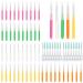 Soft Braces Brush Set 70 PCS Interdental Brush 50 PCS Tooth Picks Flossing Head for Oral Tooth Cleaning with 20 PCS Disposable Toothpicks Braces Flossers with box ( Vivid Colors Multiple Sizes ) 1 Count (Pack of 70) 50 PCS+20 PCS