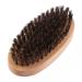 Men's Faux Boar Bristle Wooden Handle Military Bag Mustache & Beard Grooming Comb Brush - International Shipping Available - Buy Online on GoSupps.com