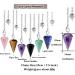 Xiannvxi 6pcs Crystal Pendulum Set - Amethyst Rose Quartz Obsidian Lapislazuli & More | Spiritual Reiki Accessories for Energy Work - Buy Online on GoSupps.com