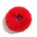 Womens 2 Pcs Furry Red Rabbit Hair Scrunchies - Fluffy Ponytail Holder Pompom Ball Ties - Girl Hair Accessories - Buy Online on GoSupps.com