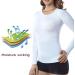 +MD Bamboo Women's Slimming Thermal Undershirt - White | Large | Tummy, Waist, and Bust Shaping | Long Sleeve Round Neck - Buy Online on GoSupps.com