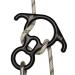 SOB abseed figure 8 Ring rope ropes aluminum magnesium alloy safety device with curved ear sill equipment for outdoor climbing hammock 40kn black