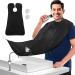 PZJFH beard apron for men beard apron waterproof shaving cloak with 2 transparent suction cups beard apron for men black 106.5x71cm
