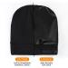 Kenllas Large Men's Winter Sleeping Bonnet - Adjustable Double Layer Silk Satin & Bamboo Cotton Cap for Dreadlock Braid Hair Care - Black - Buy Online on GoSupps.com
