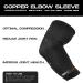Copper Elbow Support Sleeve for Men & Women - Compression Arm Brace for Golfers & Tennis Elbow - Medium Size (10.5-12) - Pain Relief & Recovery Solution for Weightlifting, Tendonitis, and Epicondylitis - Black - Buy Online on GoSupps.com