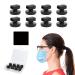 ANYGIFT 4 Pairs Adjustable Eyeglass Hooks for Mask Holders to Protect Ears, Silicon Ear Saver for Masks Glasses, Mask Strap Extender for Sunglasses is Suitable for All Mask Wearer (Black) 8 Count (Pack of 1) 4.0