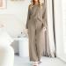 Elegant Ladies House Suit - Cuddly Cotton Loungewear Set Monochrome Negligee & Yoga Training Suit for Casual Comfort | International Shipping Available - Buy Online on GoSupps.com