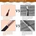 Duo Eyebrow Brush Set - Spoolie and Angled Brow Brushes for Eye Makeup (5pcs, Black) - Buy Online on GoSupps.com