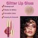 Rosarden Glitter Lip Gloss - Shimmer Metallic Waterproof Lipstick for Lips, Eyes, Cheeks - Sparkly Glitter Liquid Lipstick - Buy Online on GoSupps.com