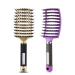 Hairstreaq Detangling Brush  Girls Hair Brush  Boar Bristles Hair Brush  Curved and Vented Detangler Brush for Women Men Kids Wet and Dry Detangling Hair Brush Gold Purple