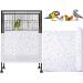 Shappy Universal Bird Cage Cover Skirt Nylon Mesh Net Guard Extra Large Parrot Birdcage Cover Bird Seed Feather Catcher Soft Airy Cage Net Cover for Parrots and Other Birds (White,118 Inch) White 80 Inch