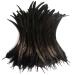 THARAHT 50PCS Rooster Coque Tail Feathers Bulk Natural 12-14Inch 30-35cm for Crafting Wedding Fly Tying Feather Party Performances DIY Decoration Rooster Tail Feather Black Black 12-14Inch